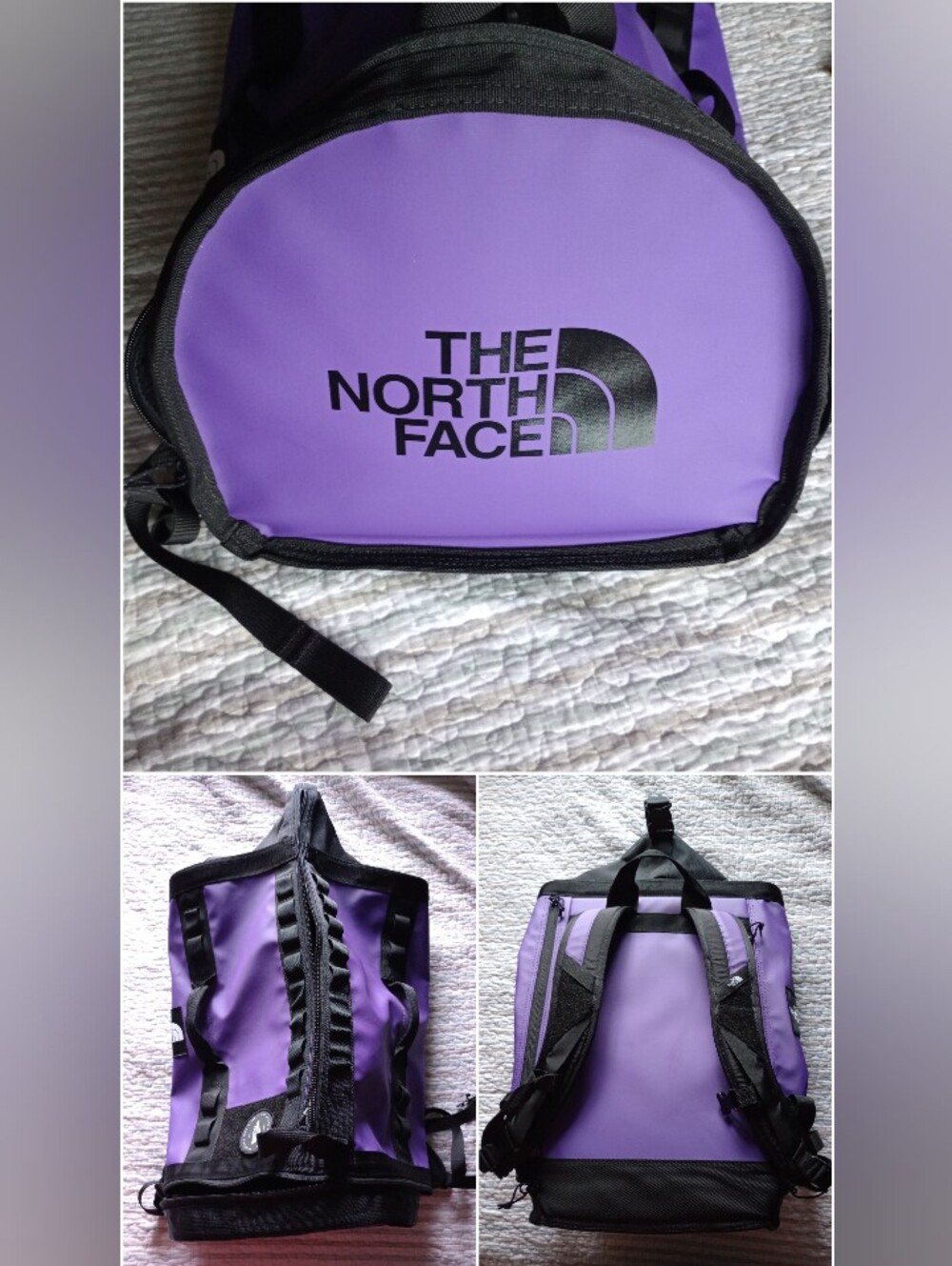 The North Face Purple and Black Explore Haulaback Hiking Backpack - Like New